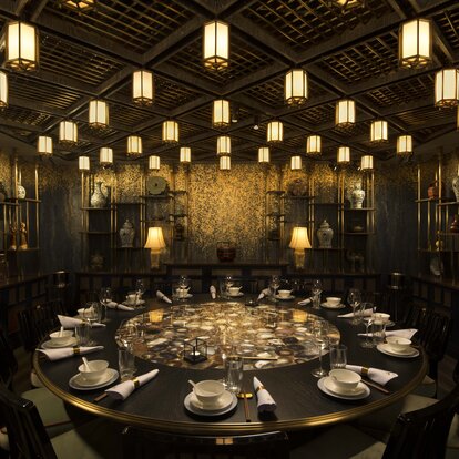 Private dining room at Mott 32 Singapore