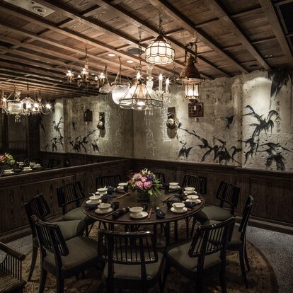 Private dining room at Mott 32 Hong Kong
